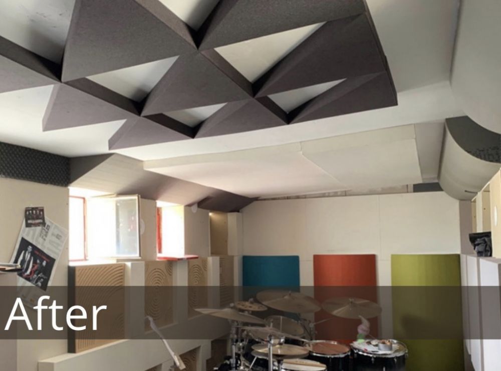 Sound insulation of drum studio