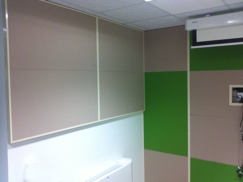 Installation of acoustic panels in Cisco offices