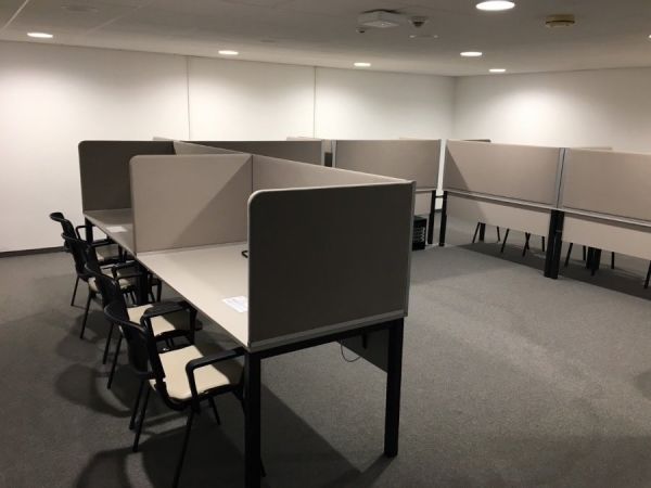 Acoustic separators for translators desks