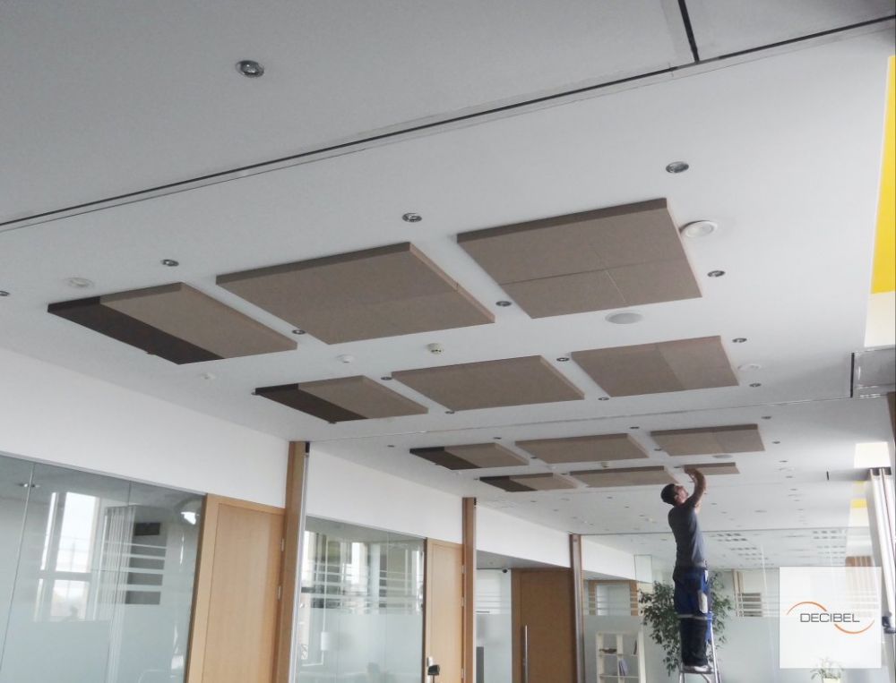 Acoustic treatment of EY office ceiling 