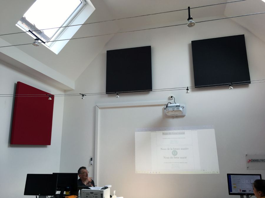 Acoustic treatment of a classroom in Bruxelles, Belgium