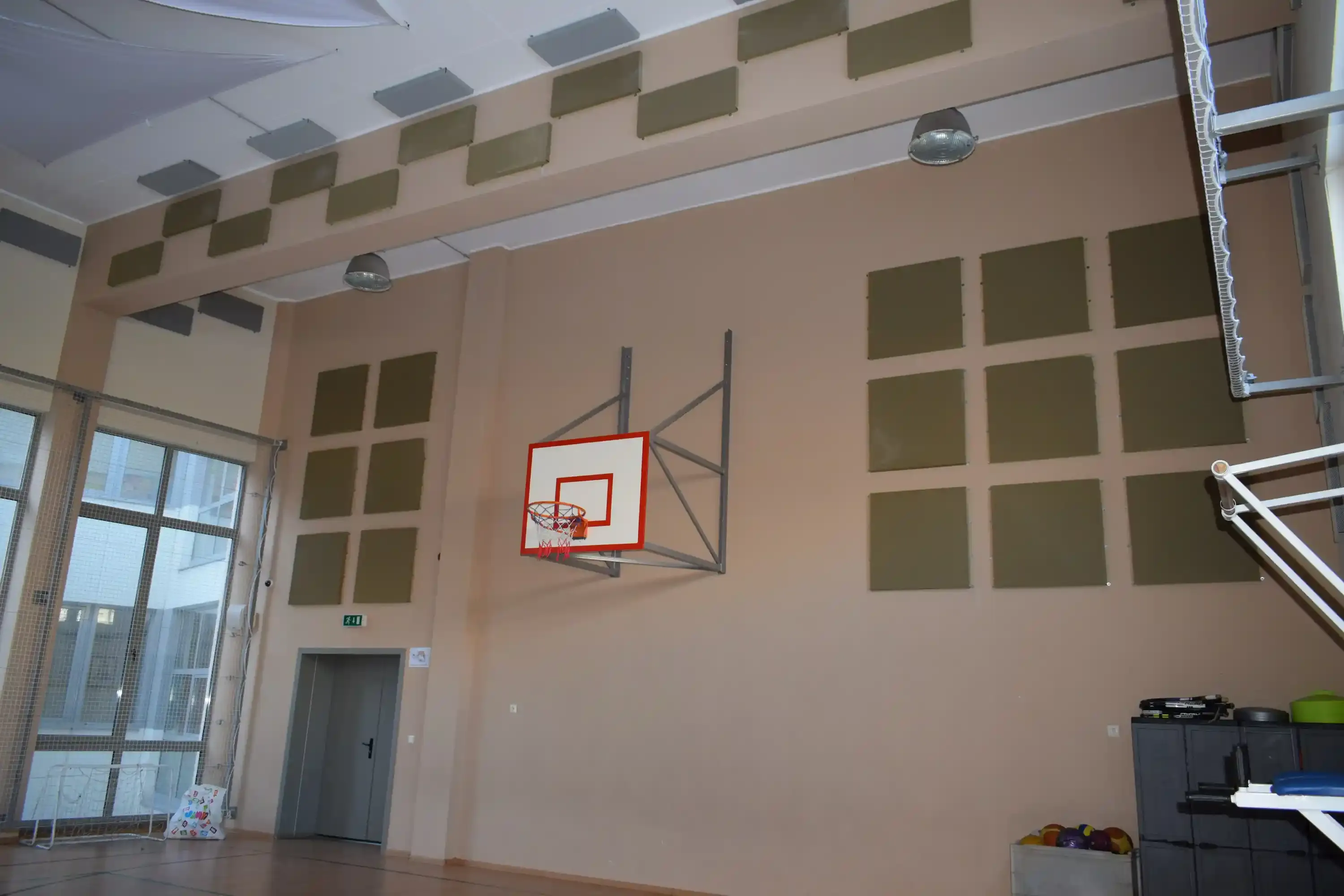 Reducing Echo in a School Gym with Acoustic Panels