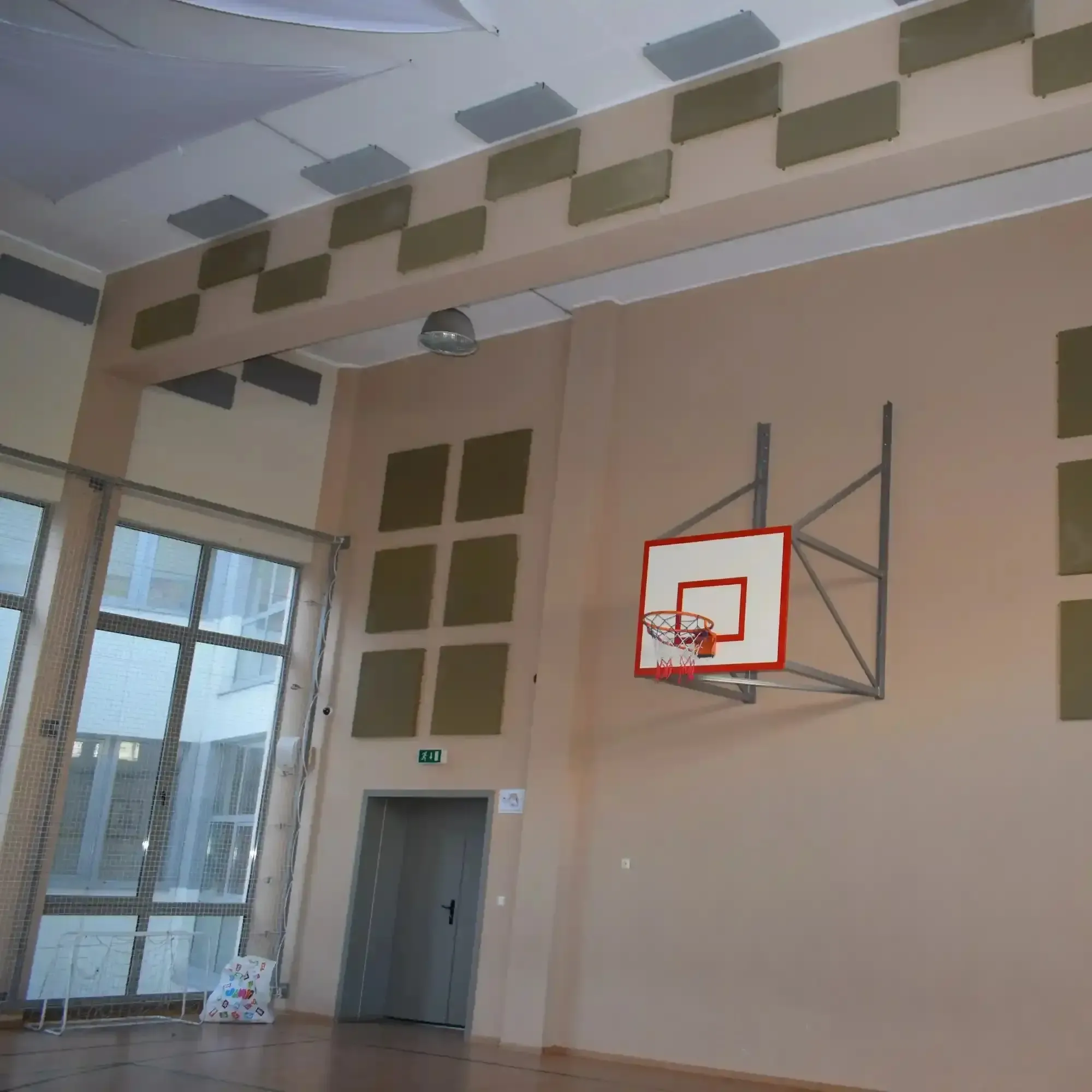 Reducing Echo in a School Gym with Acoustic Panels