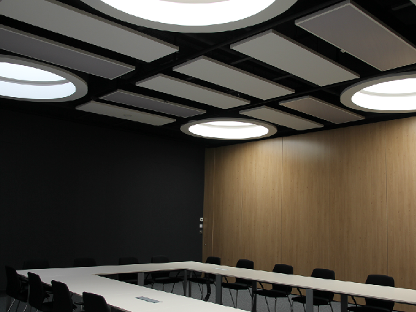Acoustic Ceiling Baffles in the Litex Tower, Sofia