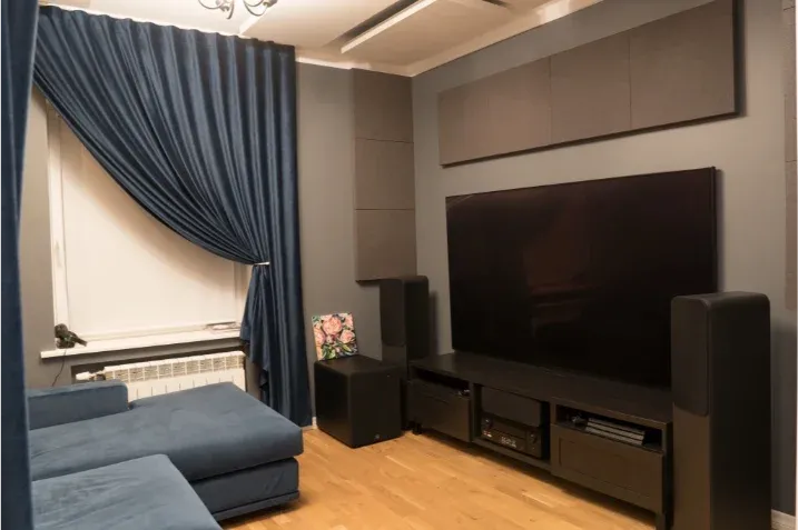 Home cinema acoustic treatment in Estonia