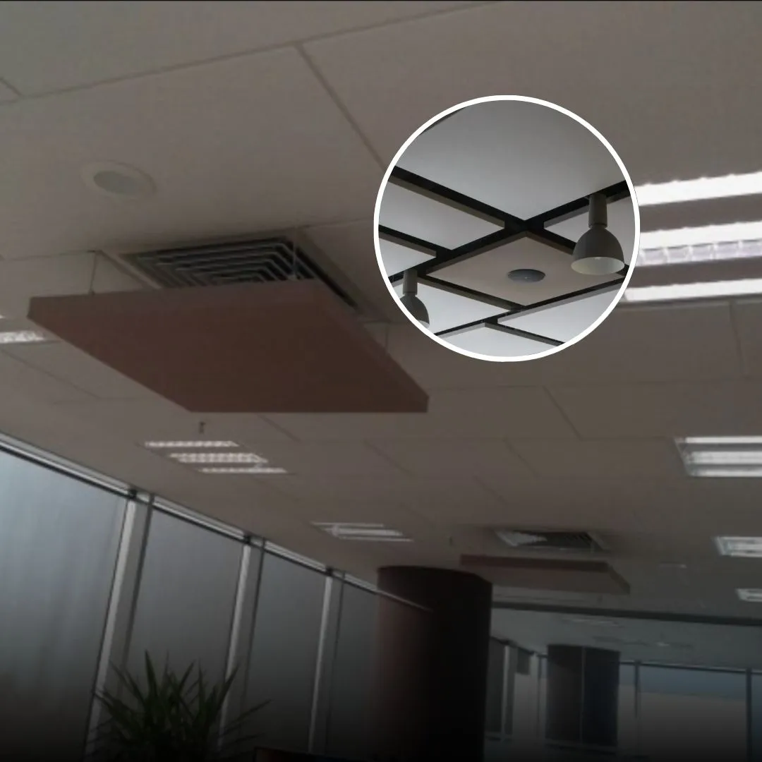 Acoustic Ceiling Baffles for Open Office Sound Control