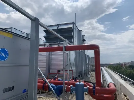 Noise Barrier for Chillers on Rooftop