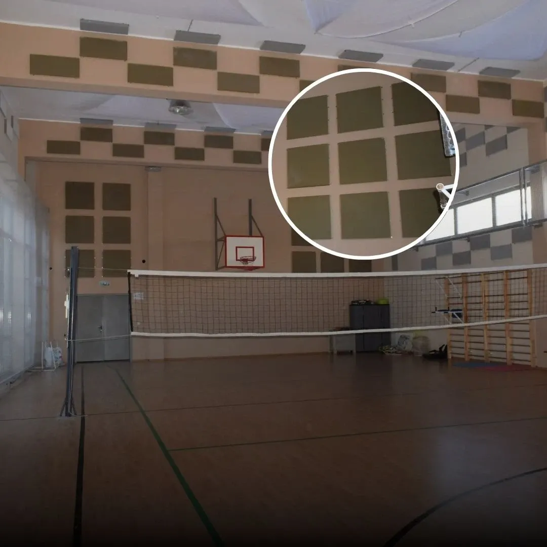 Reducing Echo in a School Gym with Acoustic Panels