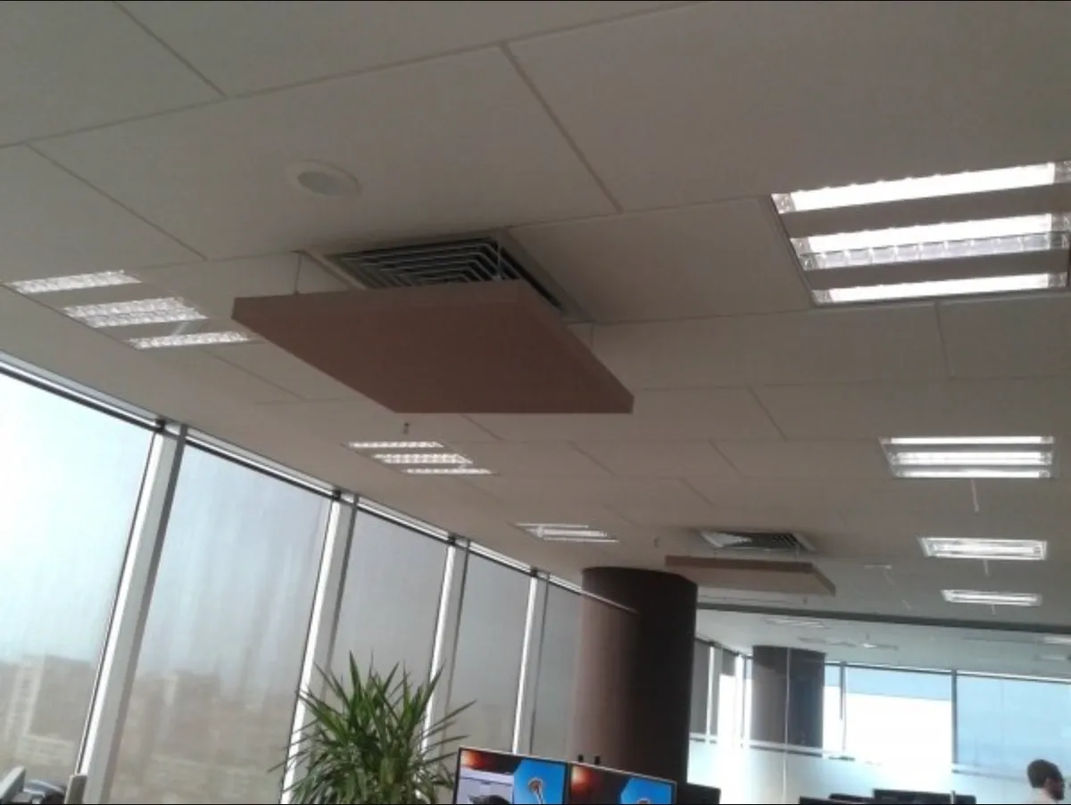 Acoustic Ceiling Baffles for Open Office Sound Control