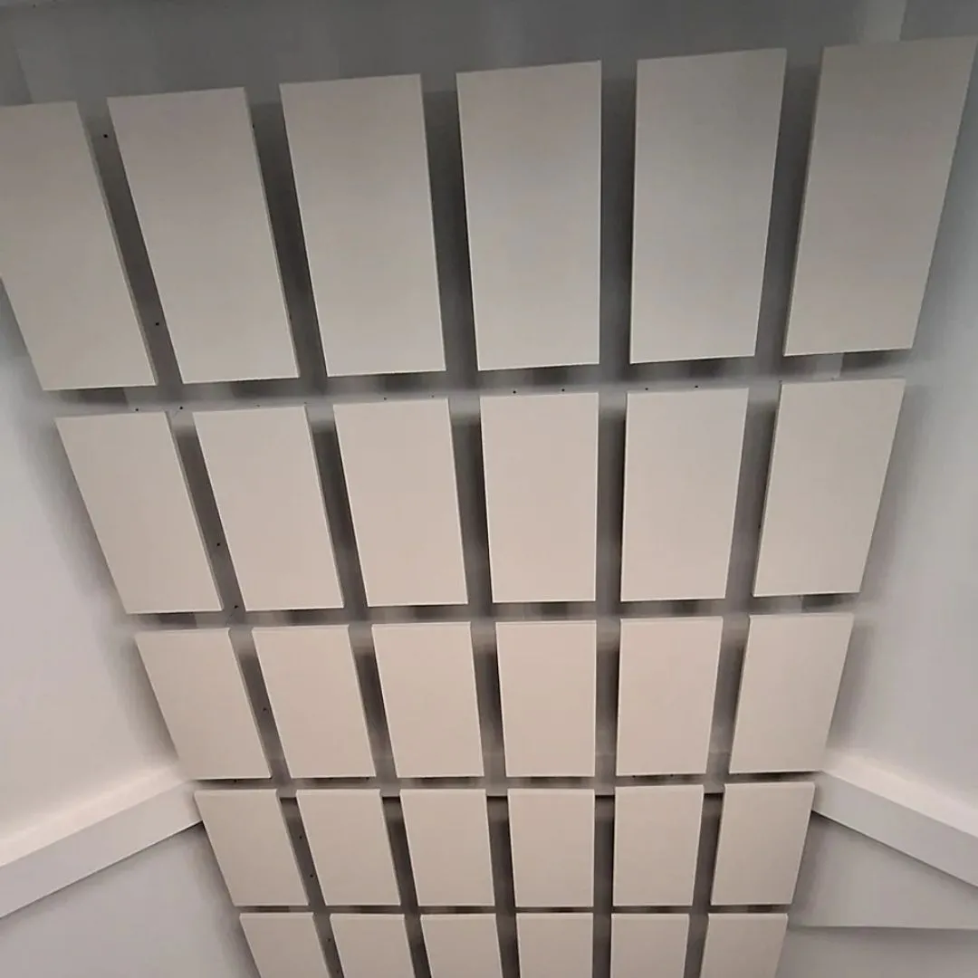 Echo Reduction in a Ballroom with Echo Cloud and Wood Slat Panels