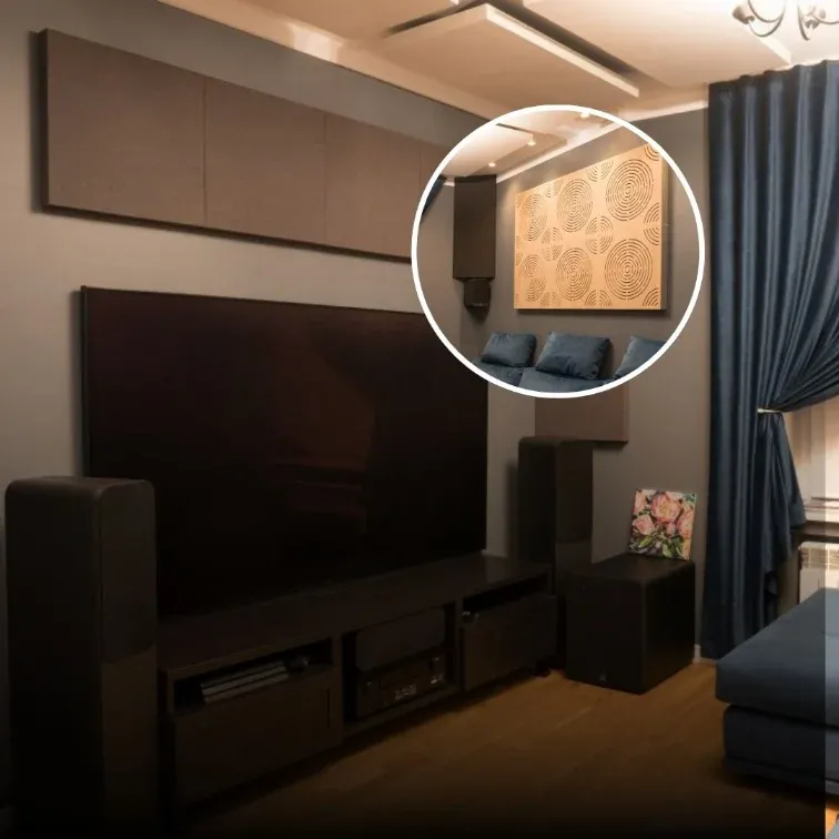 Home cinema acoustic treatment in Estonia