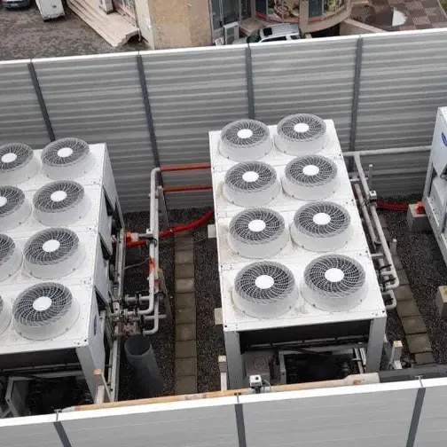 Soundproofing for rooftop chillers at Alliance Palace
