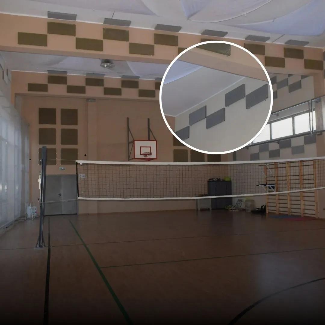 Reducing Echo in a School Gym with Acoustic Panels